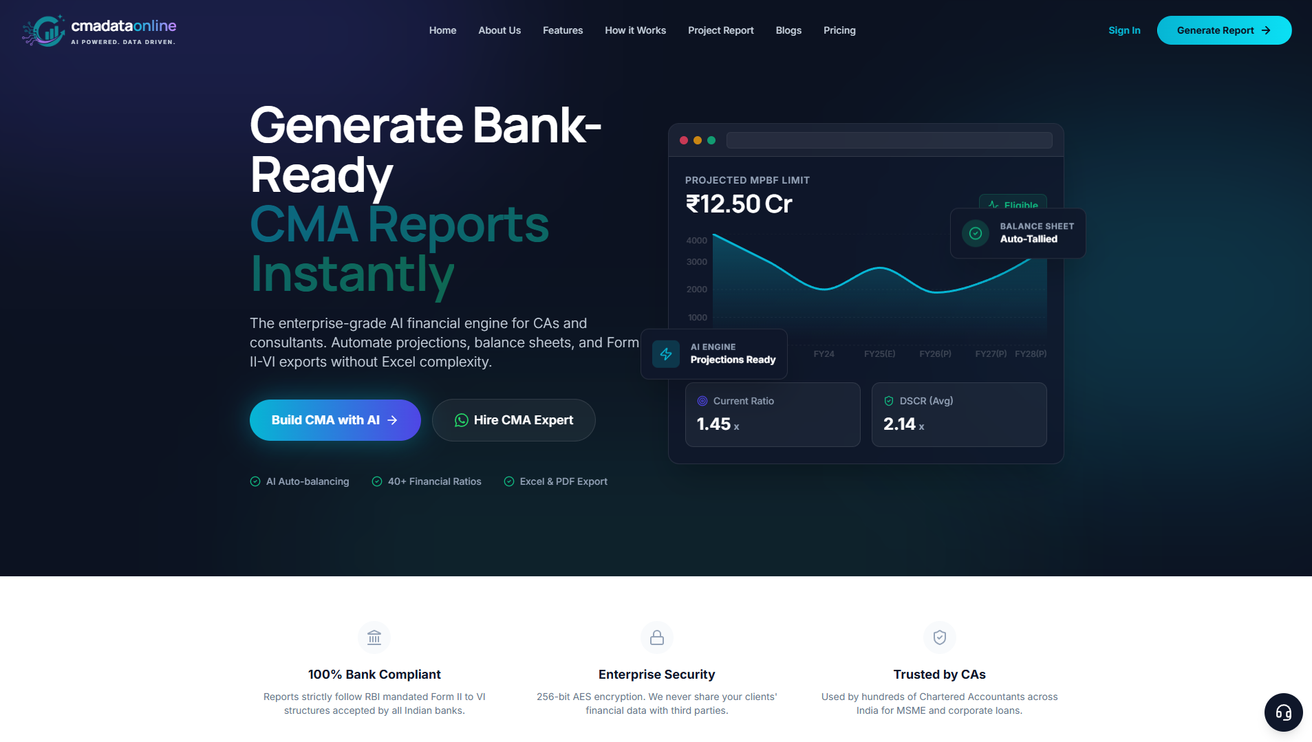 CMA Projection Report Generator